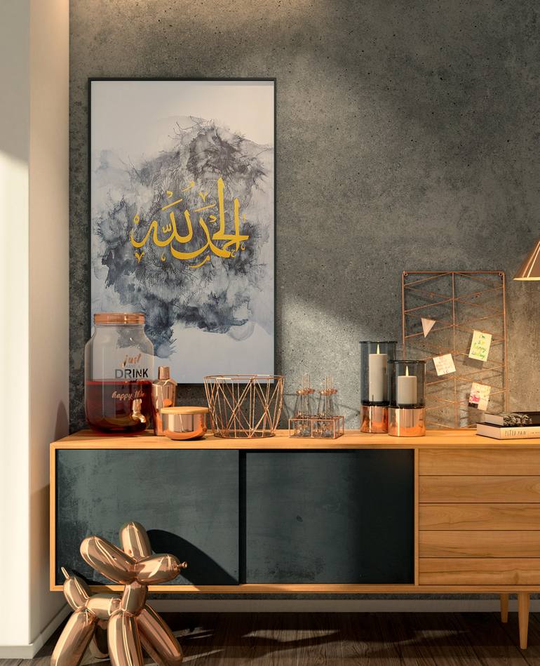 Original Abstract Calligraphy Painting by Ahmad Az