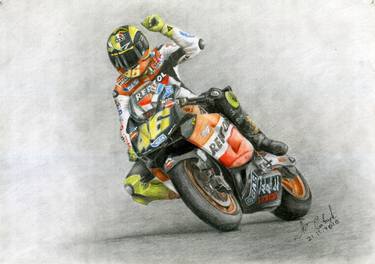 Print of Realism Motorcycle Drawings by Anton Savchuk