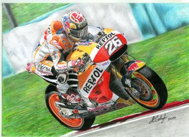 Print of Realism Motorcycle Drawings by Anton Savchuk