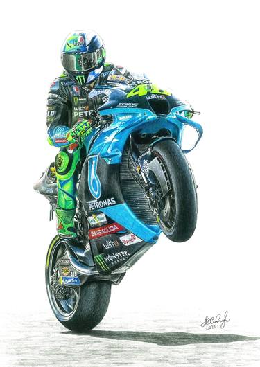 Valentino Rossi MotoGP World Champion. Motogp wall art thumb