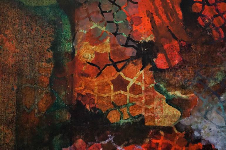 Original Abstract Expressionism Geometric Painting by Zia Haider
