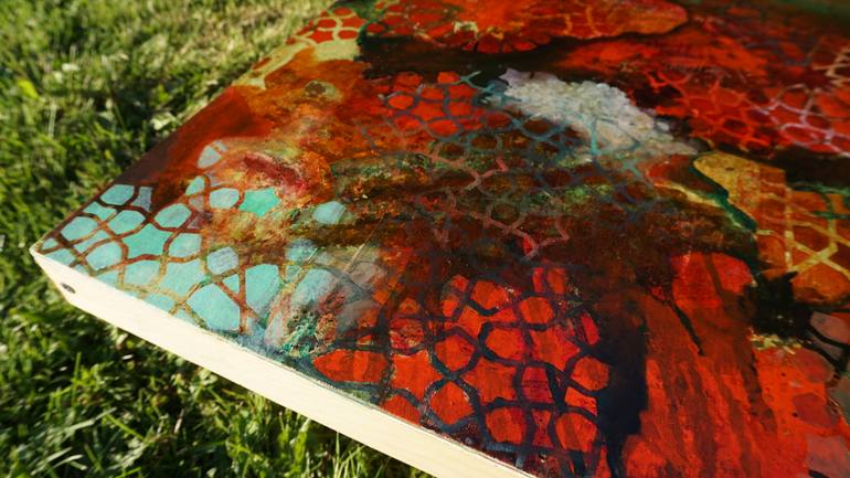 Original Abstract Expressionism Geometric Painting by Zia Haider