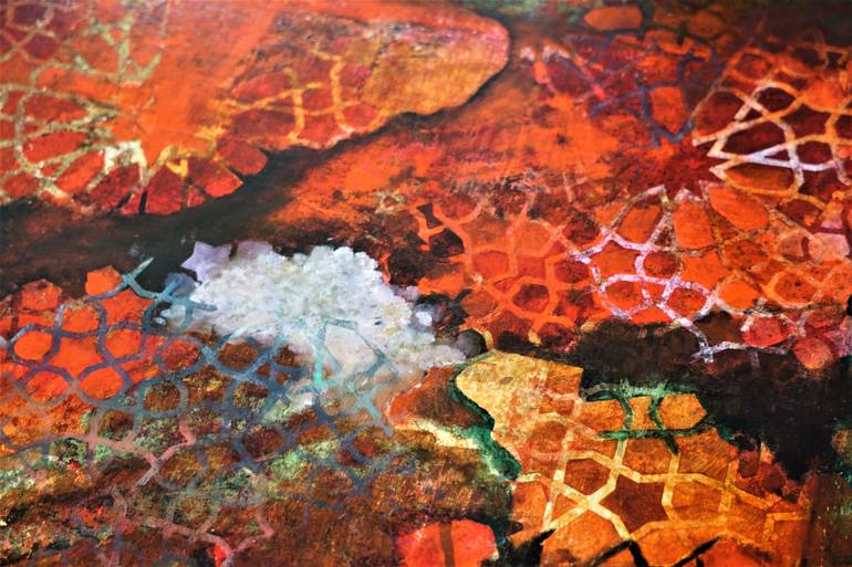 Original Abstract Expressionism Geometric Painting by Zia Haider