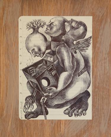 Original Black & White Still Life Painting by Samira Darya