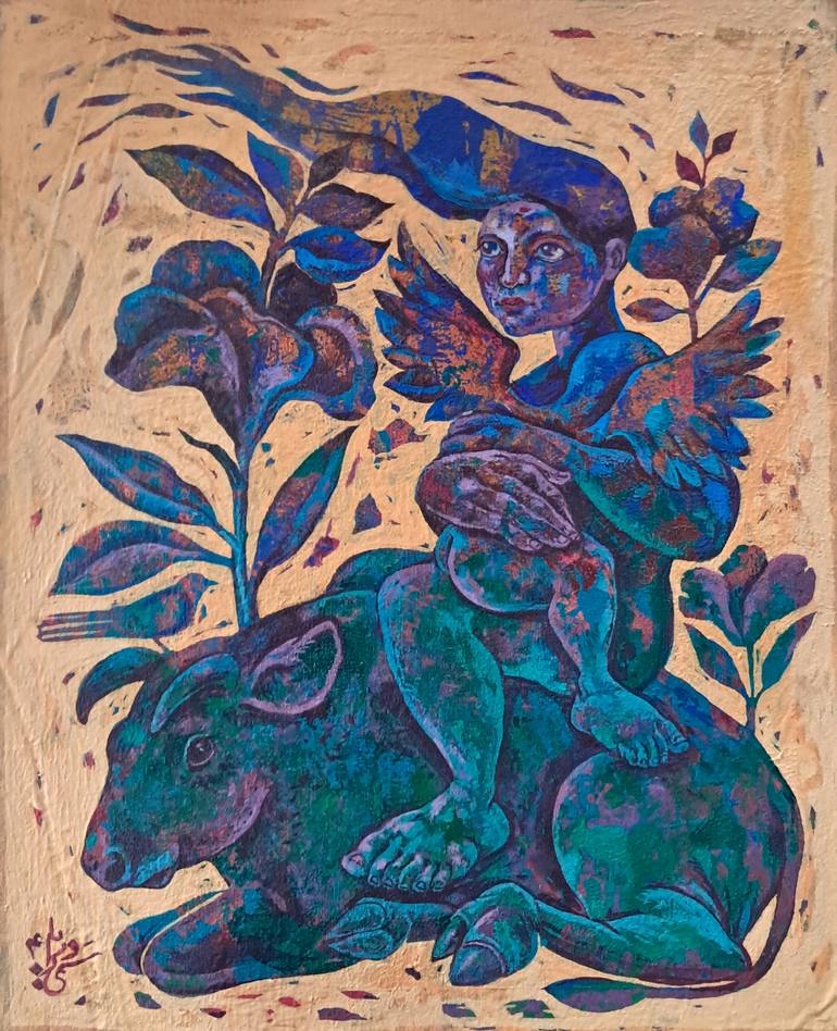 Original Contemporary Love Painting by Samira Darya