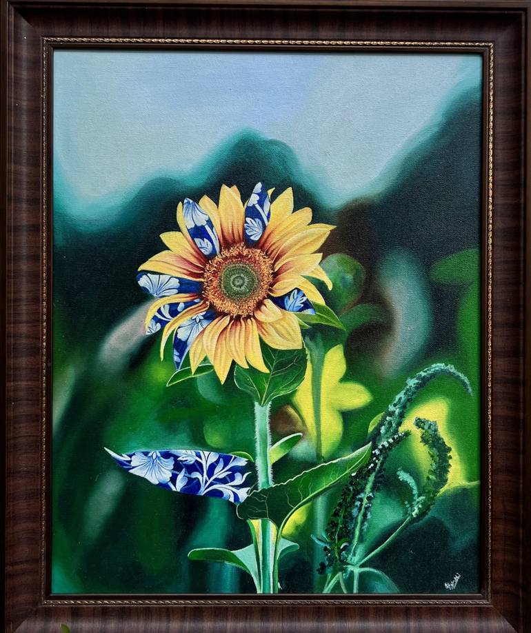Original Conceptual Floral Painting by Aarushi Fatehpuria