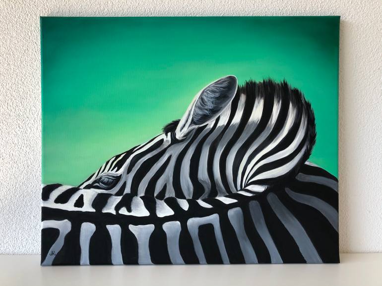 Original Figurative Animal Painting by Lu Kuznetsova