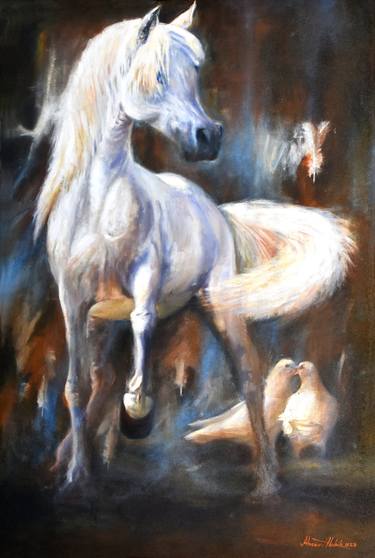 Print of Horse Paintings by Ahsan Habib