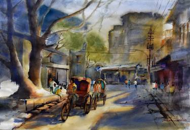 Original Impressionism Cities Painting by Ahsan Habib
