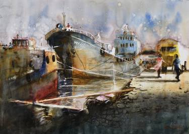 Original Boat Paintings by Ahsan Habib