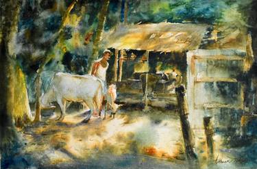 Original Cows Paintings by Ahsan Habib