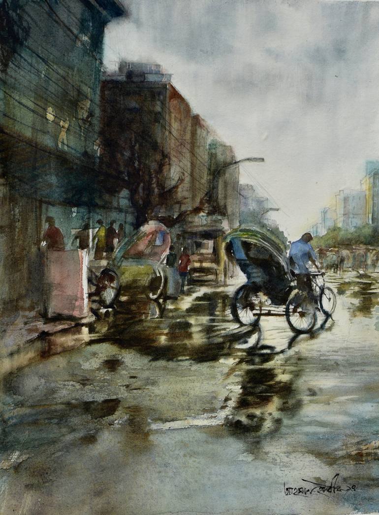 Original Fine Art Cities Paintings by Ahsan Habib