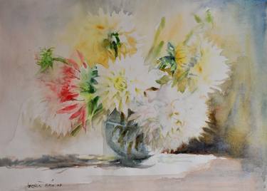 Original Fine Art Floral Paintings by Ahsan Habib