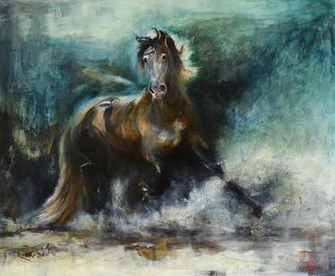 Print of Fine Art Horse Paintings by Ahsan Habib