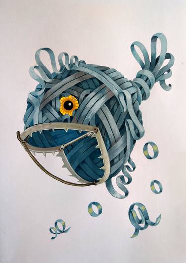 Print of Figurative Fish Paintings by olga markichova