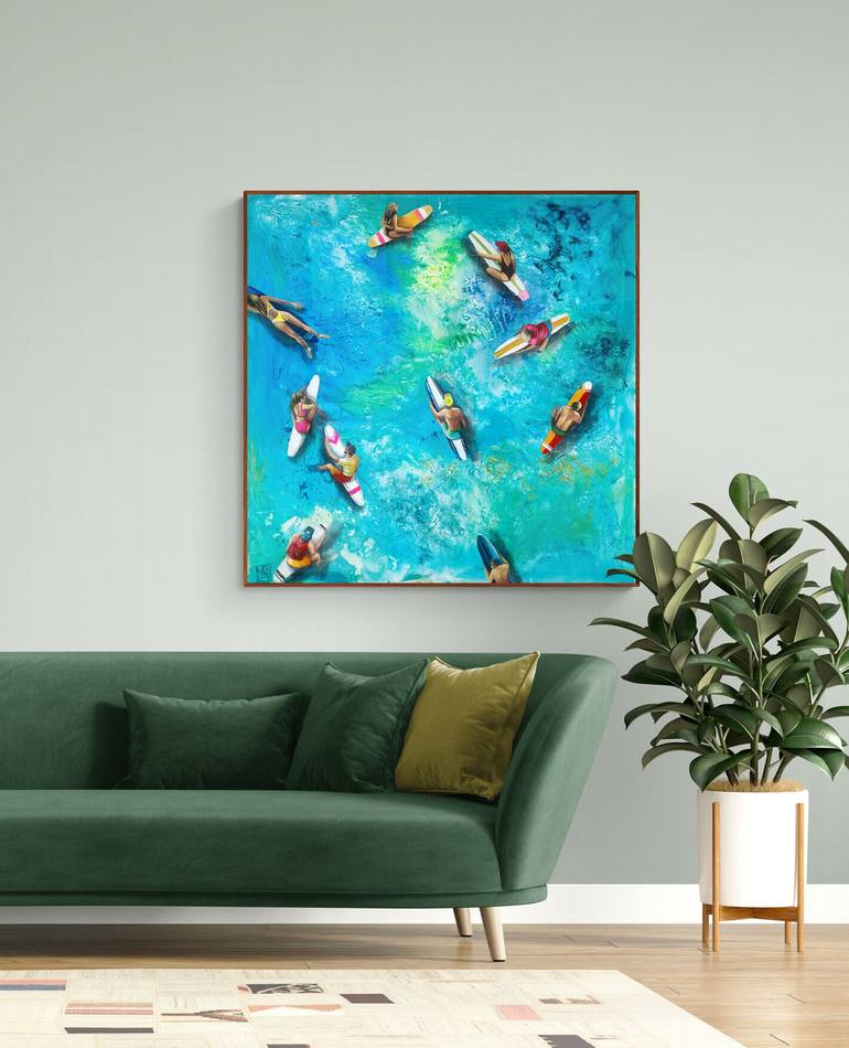 Original Expressionism Seascape Painting by Maria Kireev