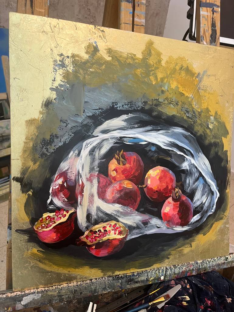 Original Expressionism Still Life Painting by Maria Kireev