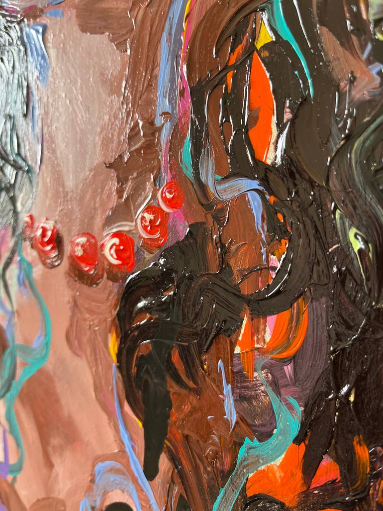 Original Expressionism People Painting by Maria Kireev