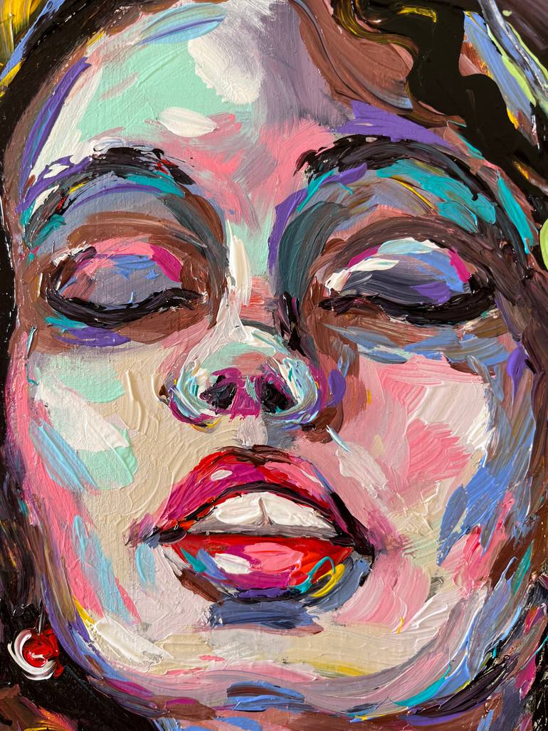 Original Expressionism People Painting by Maria Kireev