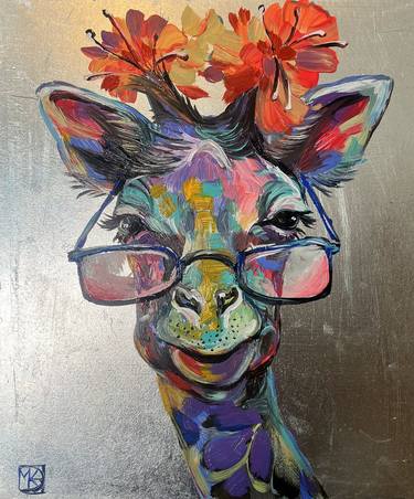 Print of Pop Art Animal Paintings by Maria Kireev