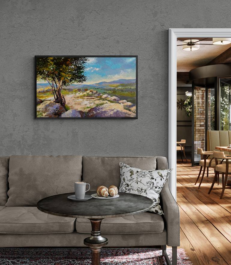 Original Expressionism Landscape Painting by Maria Kireev