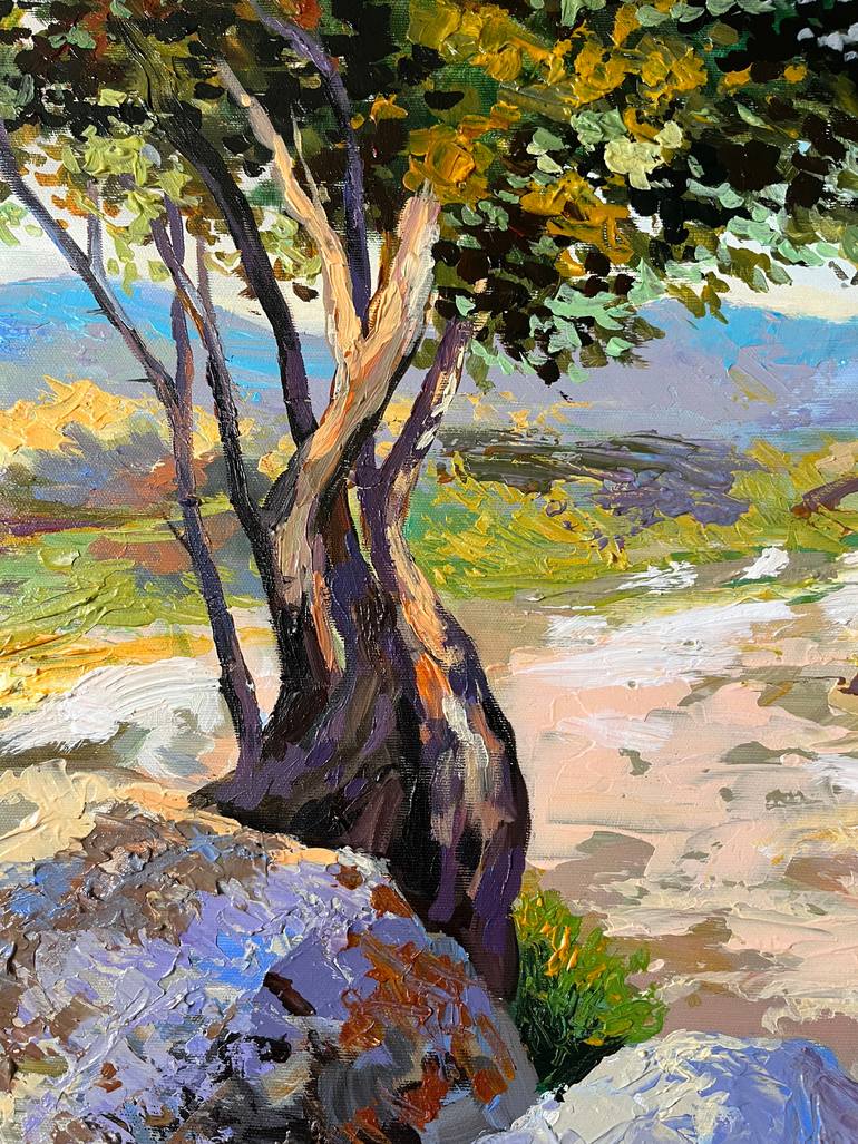 Original Expressionism Landscape Painting by Maria Kireev