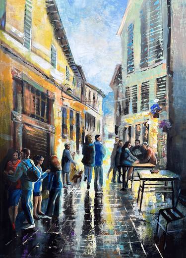 Print of Expressionism Cities Paintings by Maria Kireev