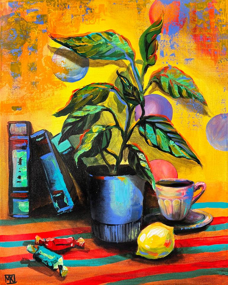 Happy still life Painting by Maria Kireev | Saatchi Art