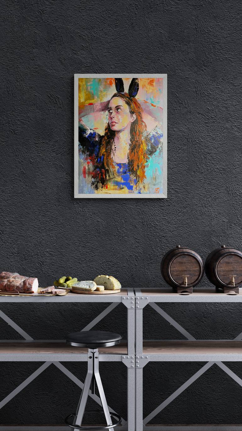 Original Expressionism People Painting by Maria Kireev