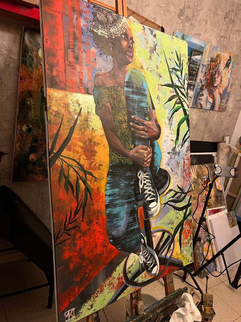 Original Figurative People Painting by Maria Kireev