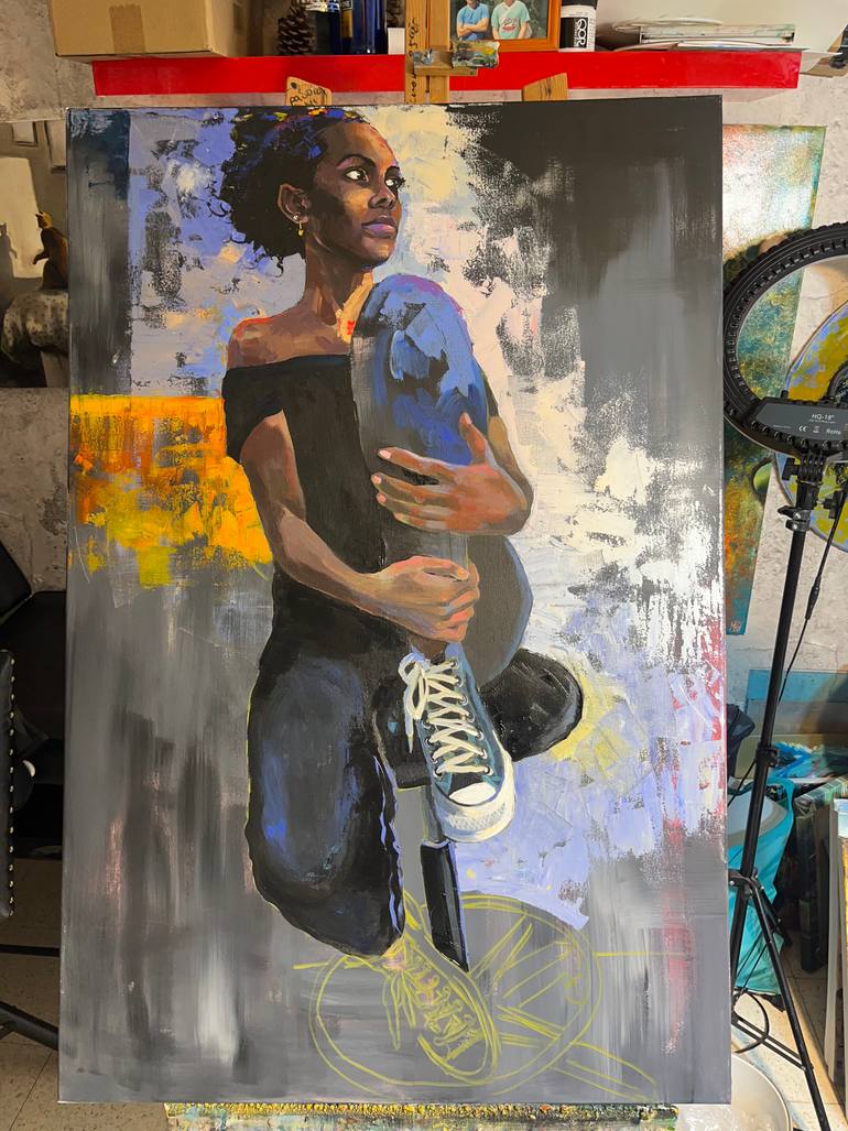 Original Figurative People Painting by Maria Kireev