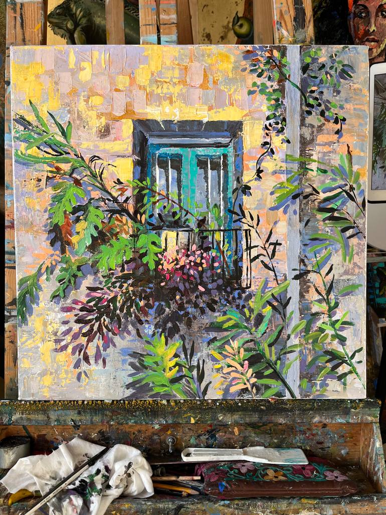 Original Impressionism Cities Painting by Maria Kireev