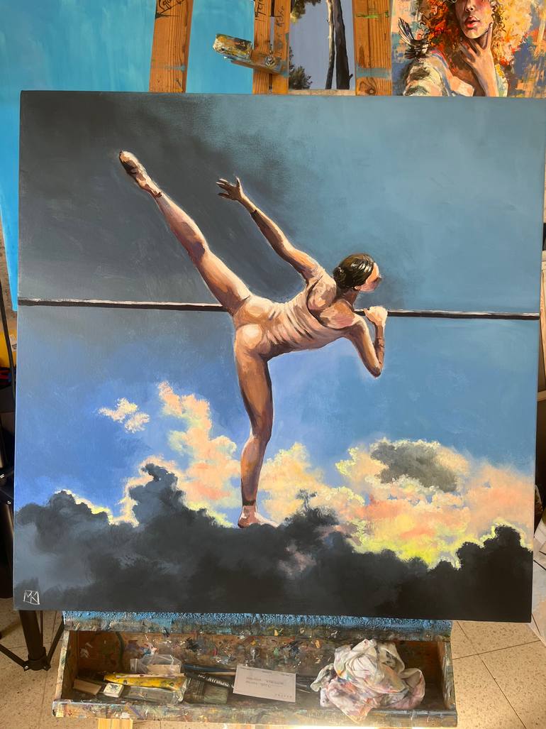 Original Figurative People Painting by Maria Kireev