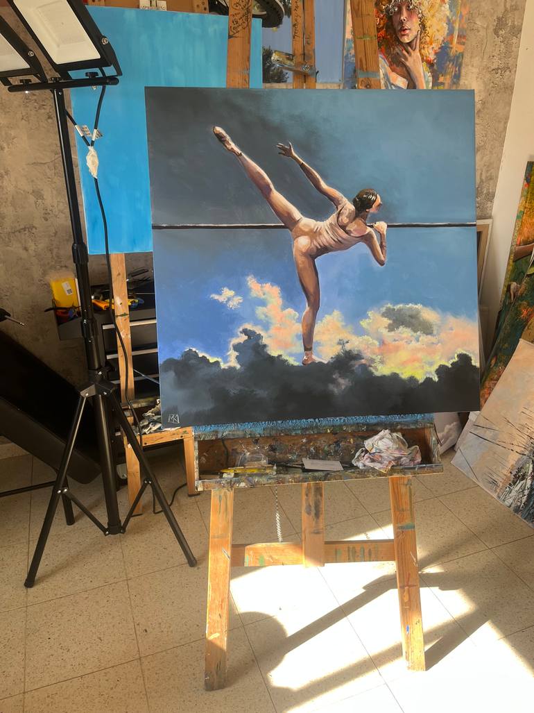 Original Figurative People Painting by Maria Kireev