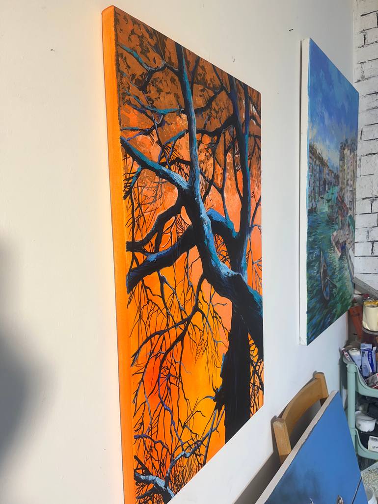 Original Expressionism Landscape Painting by Maria Kireev