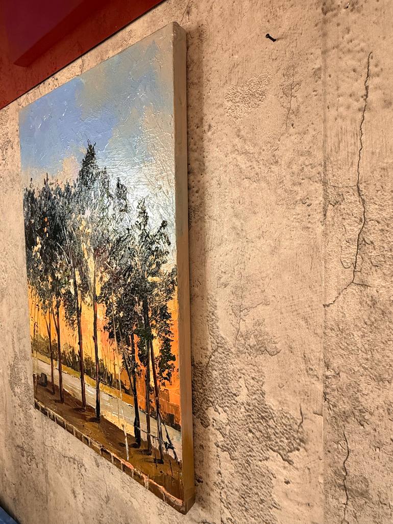Original Expressionism Landscape Painting by Maria Kireev
