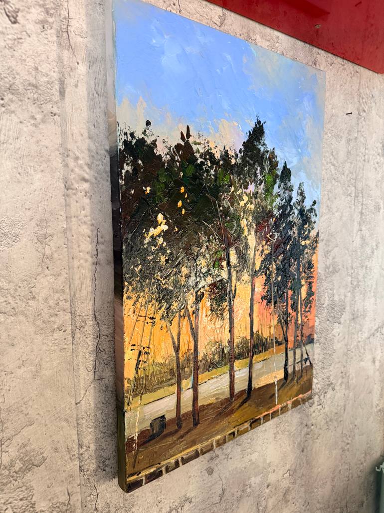 Original Expressionism Landscape Painting by Maria Kireev
