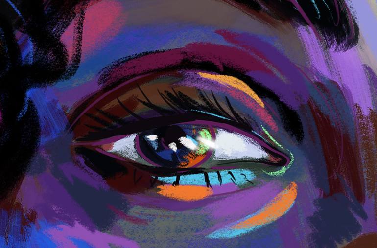 Original Expressionism People Mixed Media by Maria Kireev