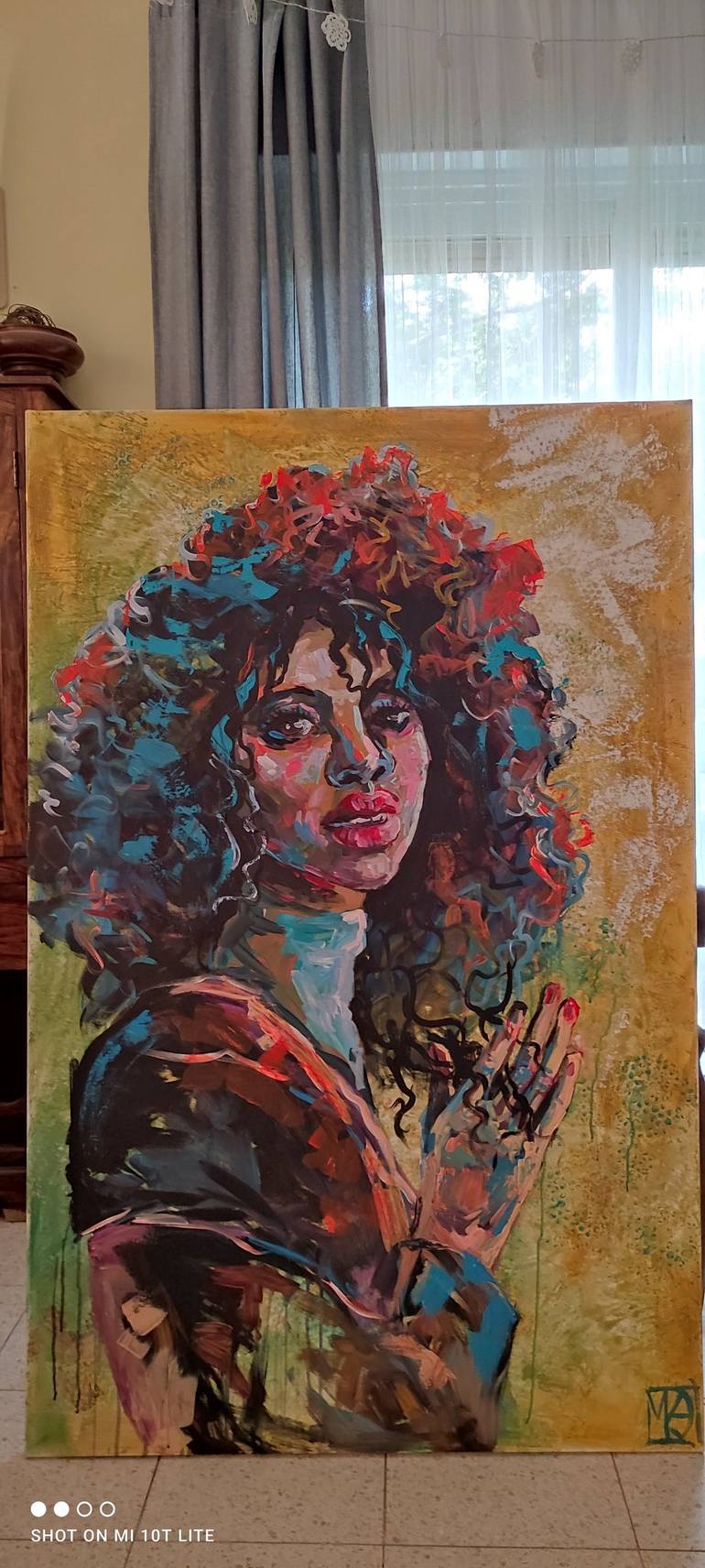 Curly hair Painting by Maria Kireev | Saatchi Art