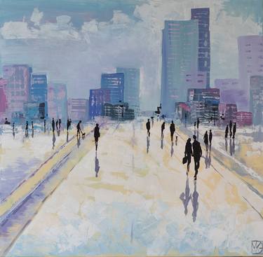 Print of Abstract Expressionism Cities Paintings by Maria Kireev