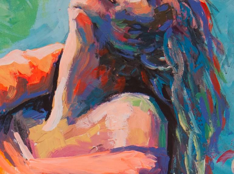 Original Expressionism Erotic Painting by Maria Kireev