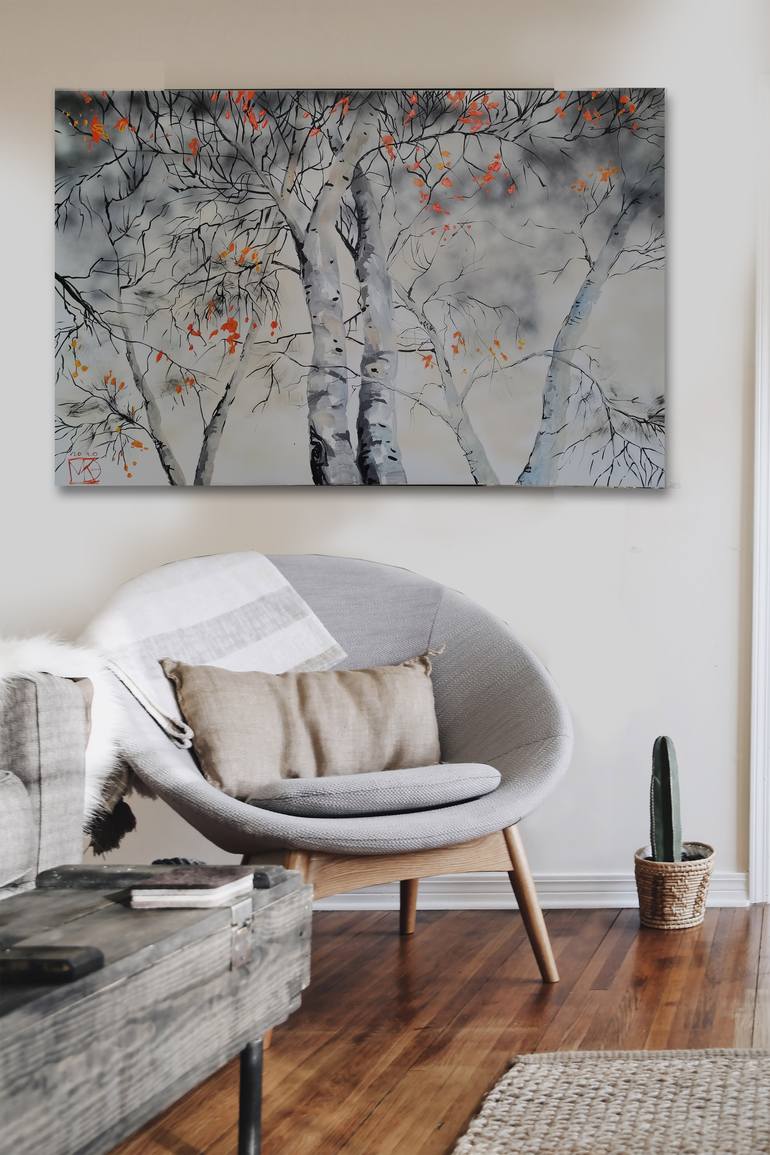 Original Expressionism Landscape Painting by Maria Kireev