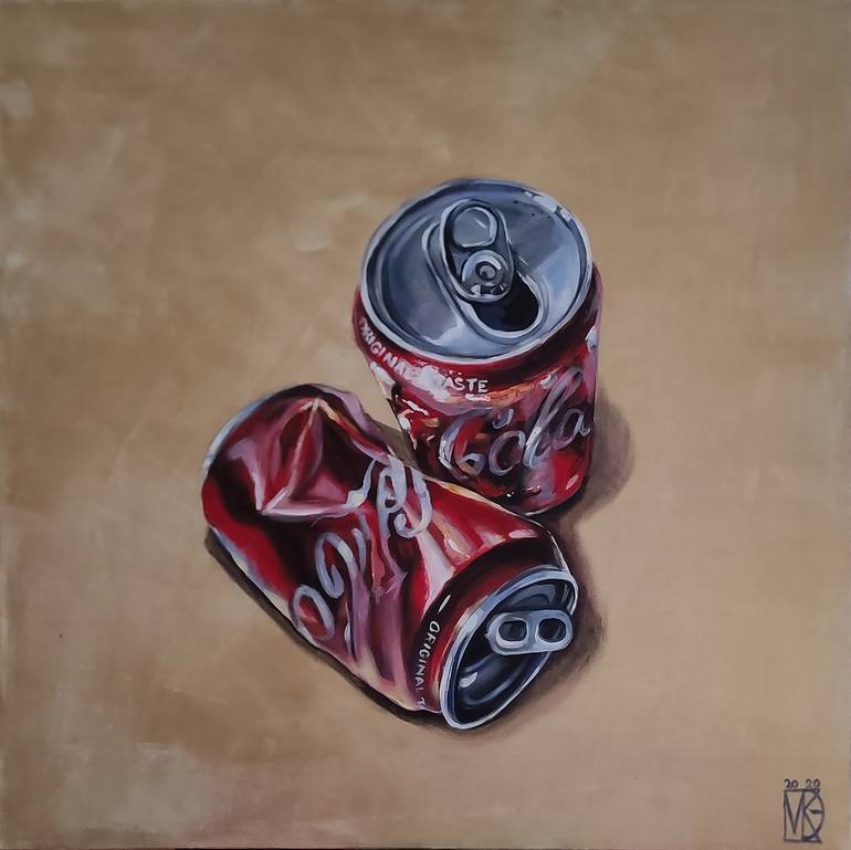 Double coca cola Painting by Maria Kireev | Saatchi Art