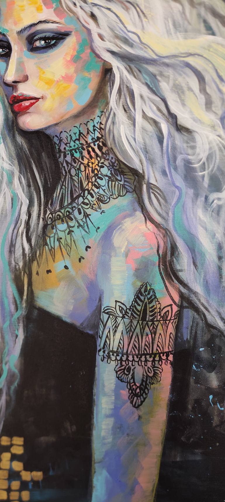 Original Expressionism Women Painting by Maria Kireev