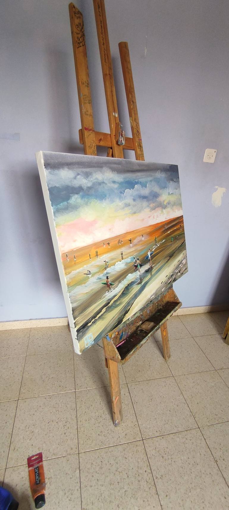 Original Expressionism Landscape Painting by Maria Kireev