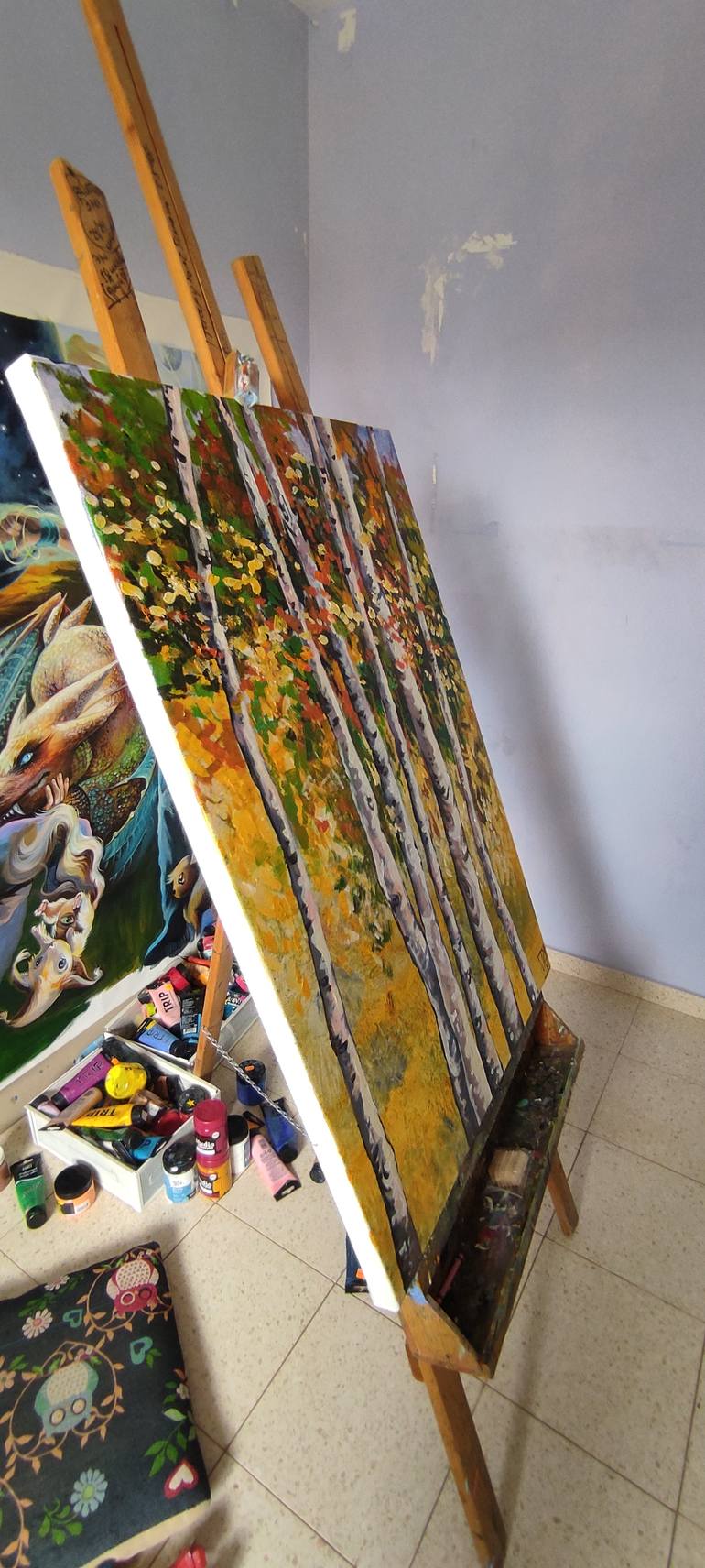 Original Expressionism Landscape Painting by Maria Kireev