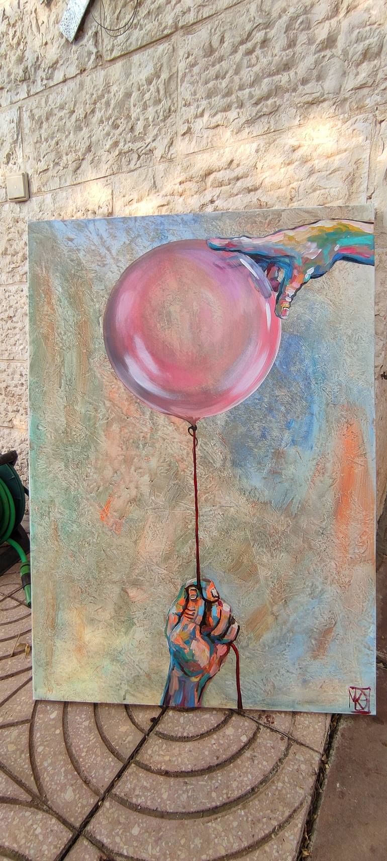 Original Conceptual People Painting by Maria Kireev