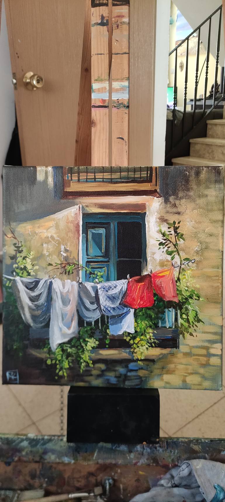 Original Realism Cities Painting by Maria Kireev