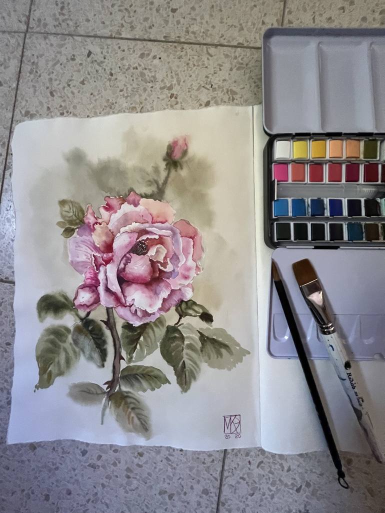 Original Illustration Botanic Painting by Maria Kireev