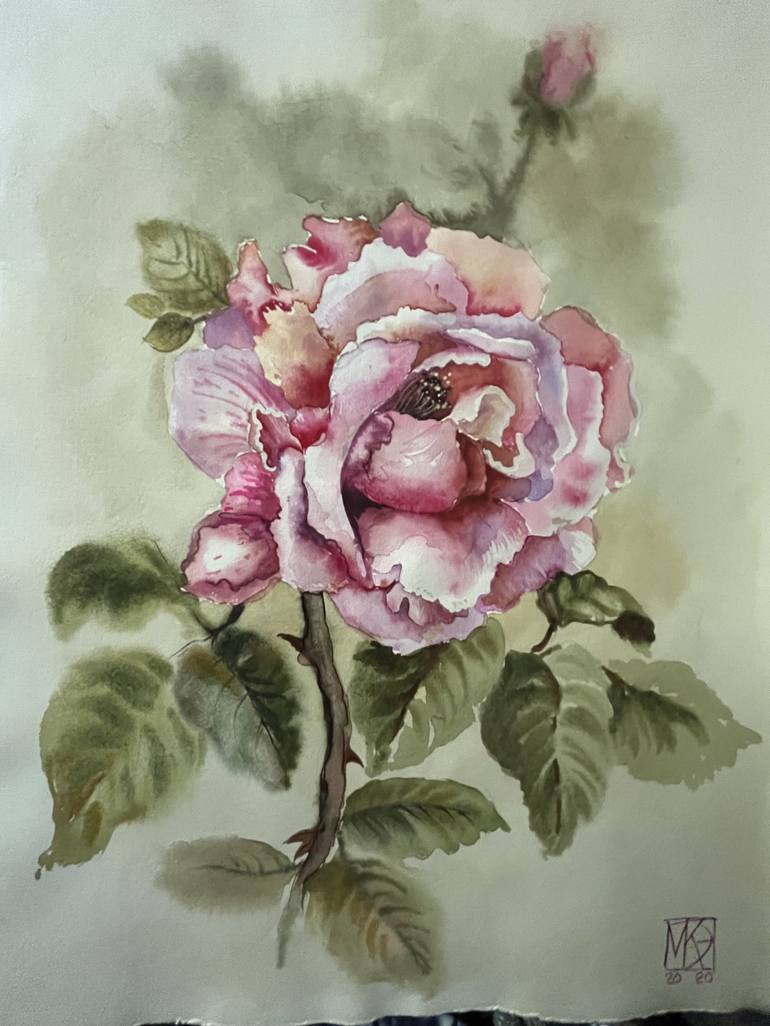 Original Illustration Botanic Painting by Maria Kireev